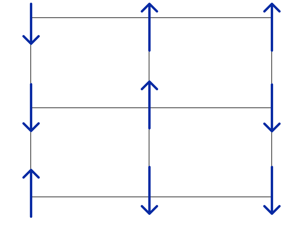 Exemplo de modelo de Ising bidimensional